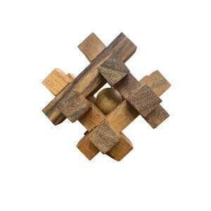 Wood Puzzle DannySeo Lock It Up Remove Ball From Cube